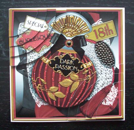 Dark Passion Perfume 18th Birthday 6in Duo Corner Stacker by Sue Holt