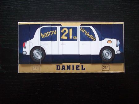 21st Birthday Dl Stretch Limosine Side Stacker by Sue Holt