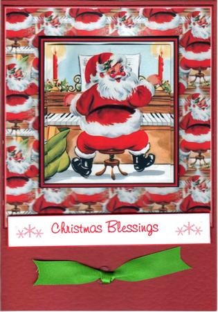 Santa Plays Piano by Sue McAndrew