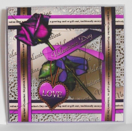 Purple Valentine Rose 8in Rounded Edge Spiral Stacker Kit by Sue Needham