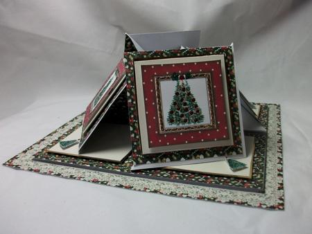 Christmas Trees Quad Easel Card Kit by Sue Needham