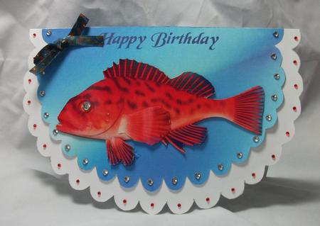 Scalloped Orange Fish by Sue Needham