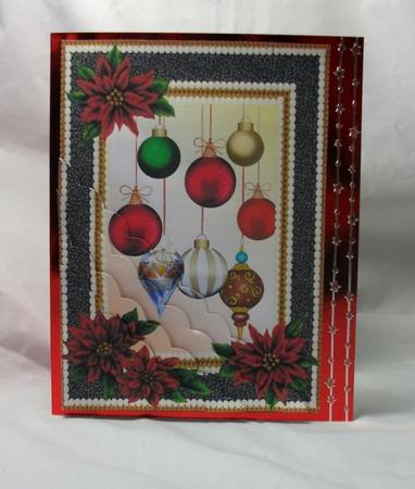 Baubles and Poinsettias Scalloped Corners by Sue Needham