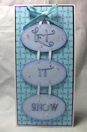 Let It Snow Dl Card by Sue Needham