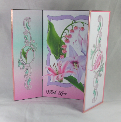 Gatefold Card - Lilies and Butterfly by Sue Needham