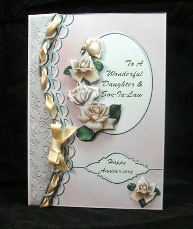 Cream Roses - Daughter & Son-in-law Anniversary by Sue Needham