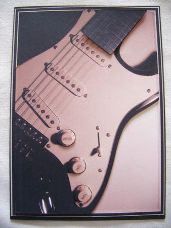 Guitar Card Front by Sue Prior