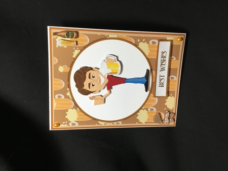 Male birthday greeting card by Sue Pyman
