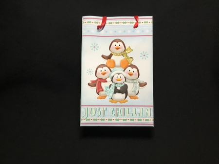 Just Chillin Penguins Christmas Bags by Sue Pyman
