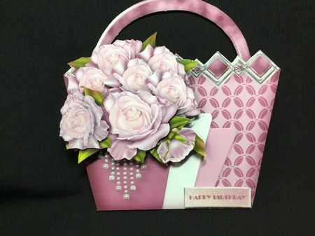 Faded Roses - Art Deco Bag Card Mini Kit by Sue Pyman