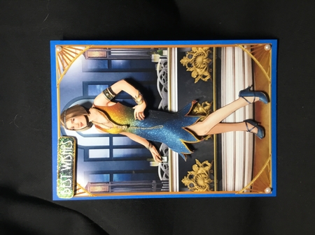Art Deco Lady Arabella (Dark Blue) by Sue Pyman
