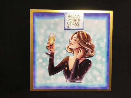 Therapy In A Glass - Decoupage by Sue Pyman