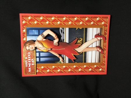 Art Deco Lady Arabella 4 Sheet Mini Kit (Red) by Sue Pyman