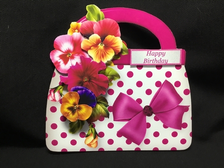 Pretty Pansies - Handbag Card Mini Kit by Sue Pyman