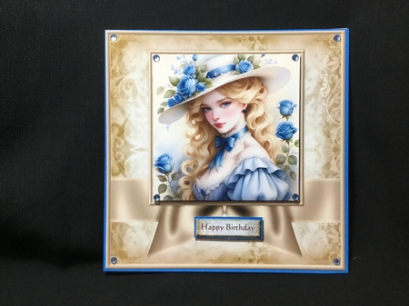 Beautiful  Vintage Girl  Fan Mini Kit by Sue Pyman