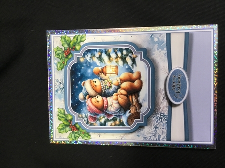 A5 Christmas Lantern Teddies 5 by Sue Pyman