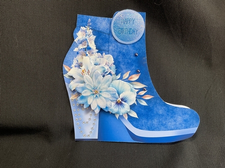 Blue Suede - Boot Shaped Card Mini Kit by Sue Pyman