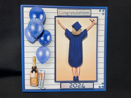 Graduation Girl - Decoupage Card Mini Kit by Sue Pyman