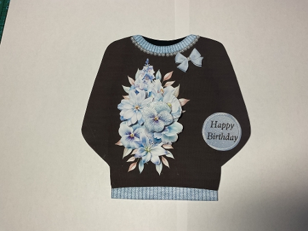 Blue Flowers - Jumper Card Mini Kit by Sue Pyman