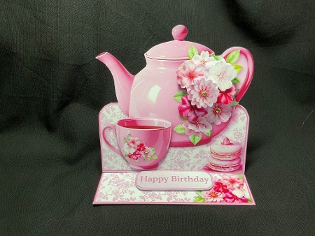 Pink Posy - Teapot Easel Card Mini Kit Featured Gallery Photo