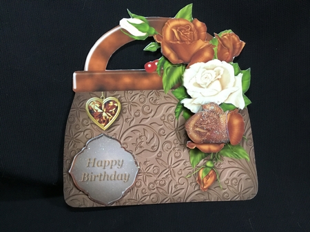 Embossed Leather Handbag Card Mini Kit by Sue Pyman