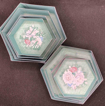 Valentine1 Nesting Boxes Set of 4 by Sue Rice