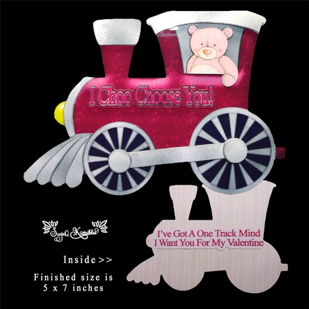 Train Shaped Card Template by Sue Rice