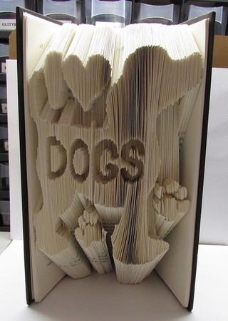 I heart Dogs combi book folding pattern by Sue Rice