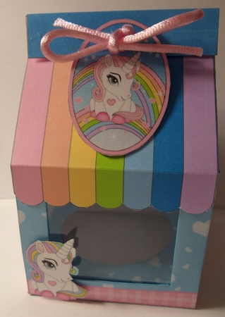 3D Mini Milk Carton Cupcake Treat Box Mini Kit - Cute Little Unicorn by Sue Rice