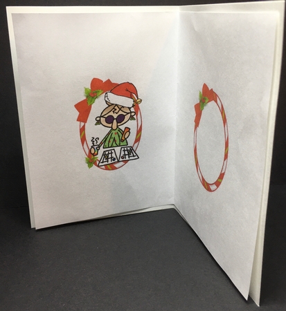 Mabel plays Christmas Bingo insert by Sue Soules