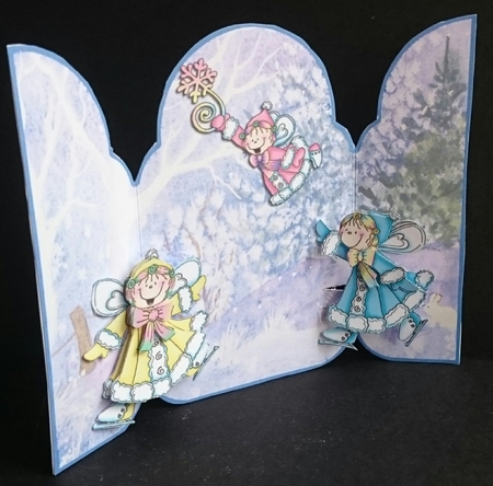 Gate Fold Pop Up Christmas Pixies by Sue Soules