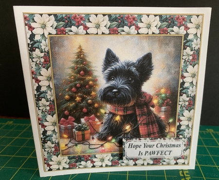 2 Framed Christmas lights Scottie card fronts 5 by Sue Soules