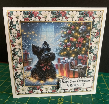 2 Framed Christmas lights Scottie card fronts 7 by Sue Soules