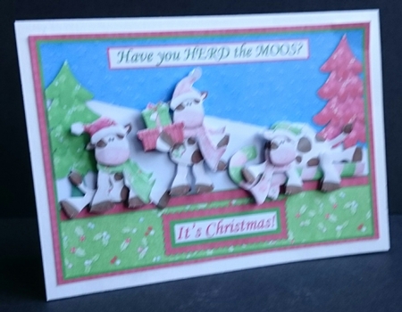Have You Herd the Moos? It's Christmas! Decoupage by Sue Soules