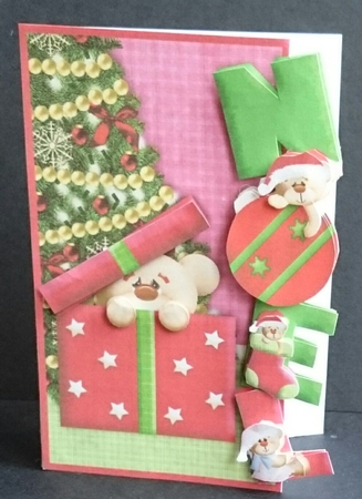 Christmas Noel Bears Over the Side and Decoupage by Sue Soules