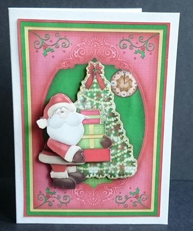 Christmas Tree & Santa Topper & Decoupage by Sue Soules