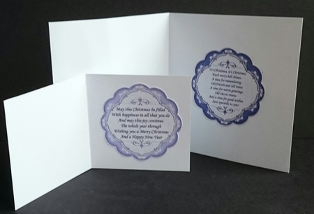 Christmas Verses Toppers or Inserts Purple by Sue Soules