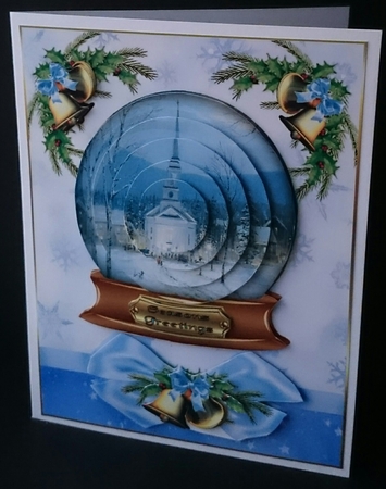 Christmas Snow Globe Scene by Sue Soules
