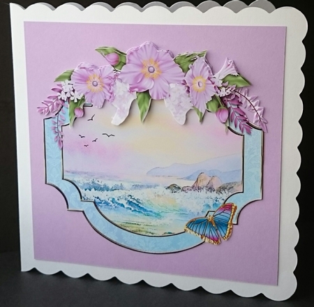 Twilight Surf Watercolour Decoupage Sheet by Sue Soules