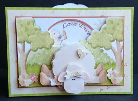 Love Ewe in a Spin Card Kit Birthday Anniversary Valentines by Sue Soules