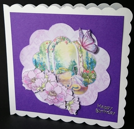 Summer Archway with Anemones Floral Frame by Sue Soules