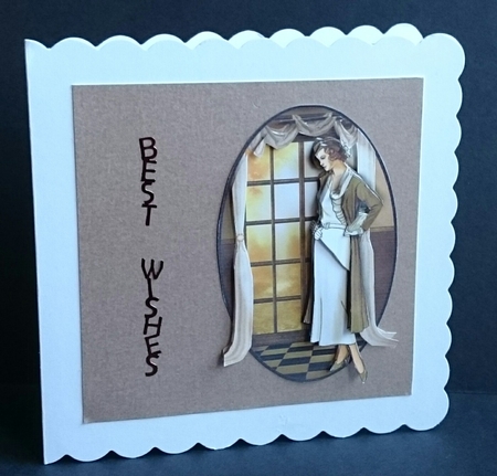 Vintage Lady & View Decoupage by Sue Soules
