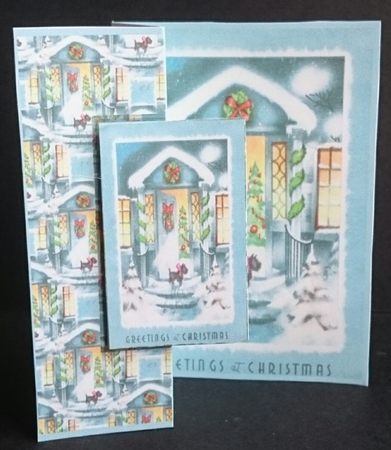 Dog Sends Christmas Wishes No Hole Fold Back Card by Sue Soules
