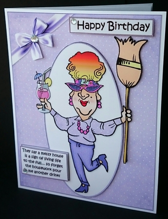 Edna Lives Life to the Full Quick Card by Sue Soules