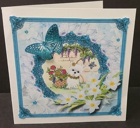 Westie and Butterflies Decoupage Sheet by Sue Soules