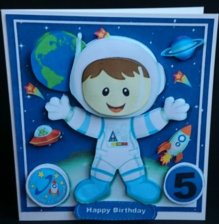 8x8 Mini Kit Birthday Boy Space Command  by Sue Soules