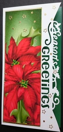 The Christmas Poinsettia Large Dl Quick Topper by Sue Soules