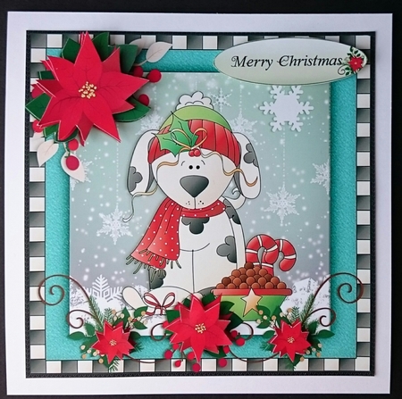 Christmas Pal Dog 8x8 by Sue Soules