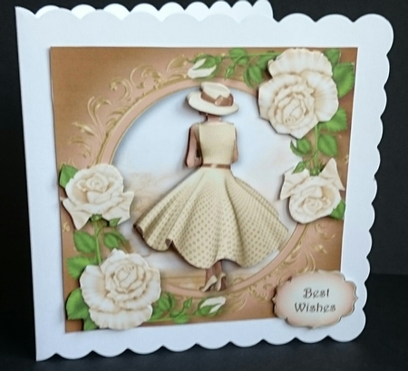 Cream Rose Elegance by Sue Soules