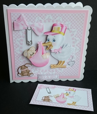 8x8 Welcome New Baby Girl Mini Kit by Sue Soules